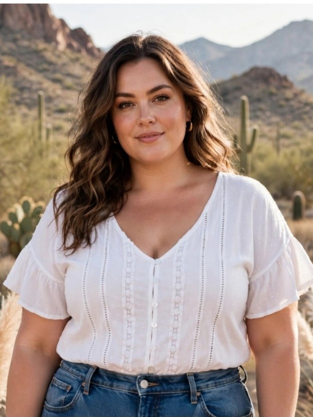 Eyelet detail crop top